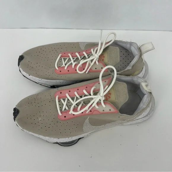 Nike Air-Zoom-Type Crater Beige and Coral Sneakers - Picture 3 of 16